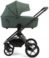 Детская коляска Peppy Monaco Thermo 2 в 1 Green (зеленый), рама серо-коричневая
