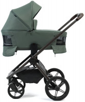 Детская коляска Peppy Monaco Thermo 2 в 1 Green (зеленый), рама серо-коричневая