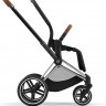 Коляска 3 в 1 Cybex Priam IV Chrome Brown complete и автокресло Cloud T i-Size Sepia Black Plus Leaf Green