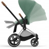 Коляска 3 в 1 Cybex Priam IV Chrome Brown complete и автокресло Cloud T i-Size Sepia Black Plus Leaf Green