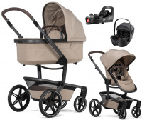 Детская коляска 4 в 1 Joolz Day 5 и автокресло Britax Roemer Baby-Safe Pro Style Carbon Black и база Vario Base 5Z Sandy Taupe