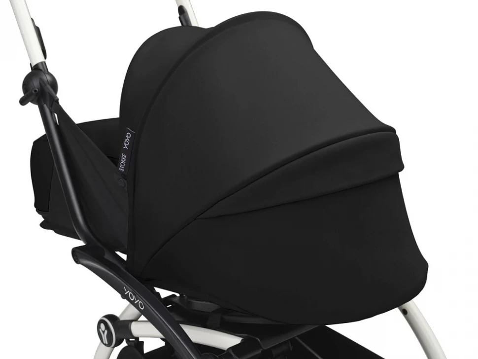 Коляска для новорожденных Stokke YOYO3 Newborn Pack 0+ рама белая White Black