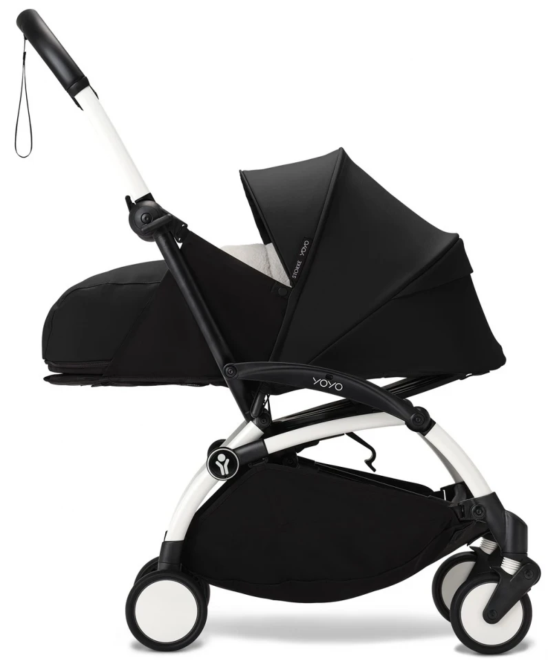 Коляска для новорожденных Stokke YOYO3 Newborn Pack 0+ рама белая White Black