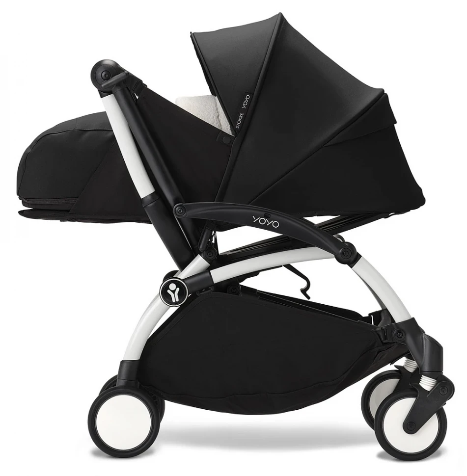 Коляска для новорожденных Stokke YOYO3 Newborn Pack 0+ рама белая White Black