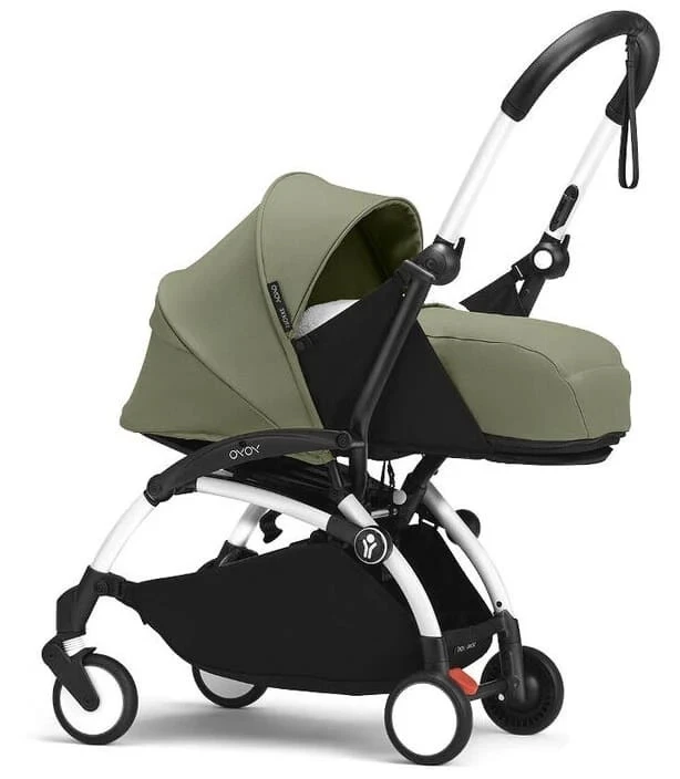 Коляска для новорожденных Stokke YOYO3 Newborn Pack 0+ рама белая White Olive Коляска для новорожденных Stokke YOYO3 Newborn Pack 0+ рама белая White Olive
