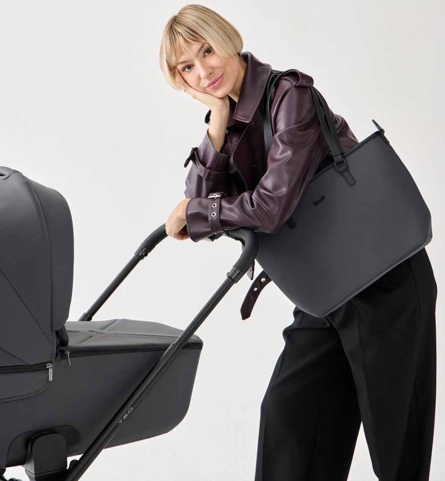 Детская коляска Rant Teo Soft 3 в 1 с автокреслом Carry Pro Black Graphite