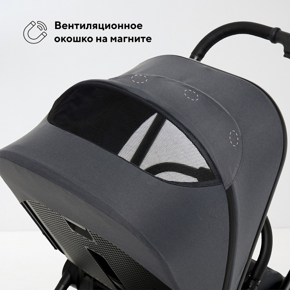 Детская коляска Rant Teo Soft 3 в 1 с автокреслом Carry Pro Black Graphite