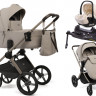 Детская коляска Peppy Monaco Thermo 4 в 1 с автокреслом Verona Beige и базой Latte (бежевый), рама бежевая