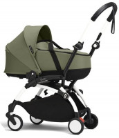 Коляска для новорожденных Stokke YOYO3 Newborn Shell 0+ рама белая White Olive