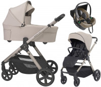 Детская коляска 3 в 1 Espiro Only 2026 и автокресло Pi Beige 519 vanilla beige