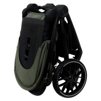 Детская коляска Pituso Mayla Plus 3 в 1 с автокреслом Baesa Black Deep Green/Black