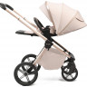 Детская коляска Peppy Monaco Plus 4 в 1 с автокреслом Verona Beige и базой Beige (бежевый), рама беж, шлифованный алюминий