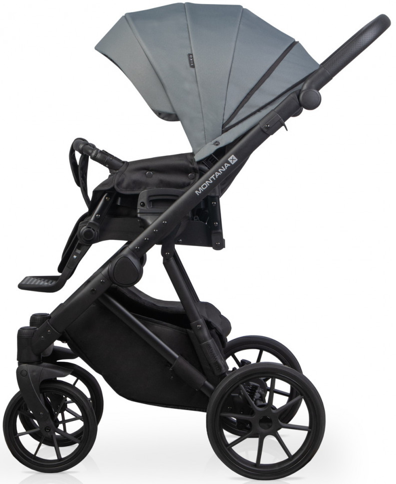 Детская коляска Riko Basic Montana Plus X 2 в 1 45 Grey (серый)