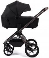 Детская коляска Peppy Monaco Thermo 2 в 1 Black (черный), рама серо-коричневая