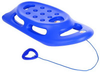 Детские санки KHW Snow Baby Fun 29523 Blue/Синий с ручкой