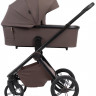 Детская коляска Peppy Monaco Plus 4 в 1 с автокреслом Verona Beige и базой Brownie (коричневый), рама черная