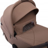 Детская коляска Peppy Soho 4 в 1 с автокреслом Jovikids Aria Black и базой Cappuccino (капучино) рама шоколад