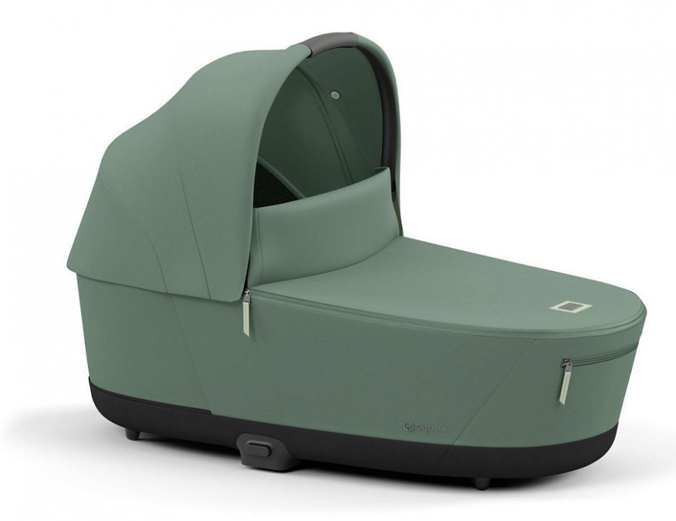 Коляска 3 в 1 Cybex Priam IV Rosegold complete и автокресло Aton B2 i-Size Steel Grey Leaf Green