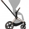 Коляска 3 в 1 Cybex Priam IV Rosegold complete и автокресло Aton B2 i-Size Steel Grey Leaf Green