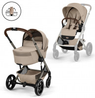 Коляска Cybex Balios S Lux with Fold Cot TPE 2 в 1 Almond Beige с дождевиками