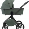 Детская коляска Peppy Monaco Plus 3 в 1 с автокреслом Jet Beige Oliva Green (зеленый), рама серая