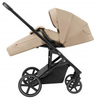 Коляска Carrello Alfa CRL-6522 2025 Ammonite AY329 Pro Absolute Black 3 в 1 Natural Beige