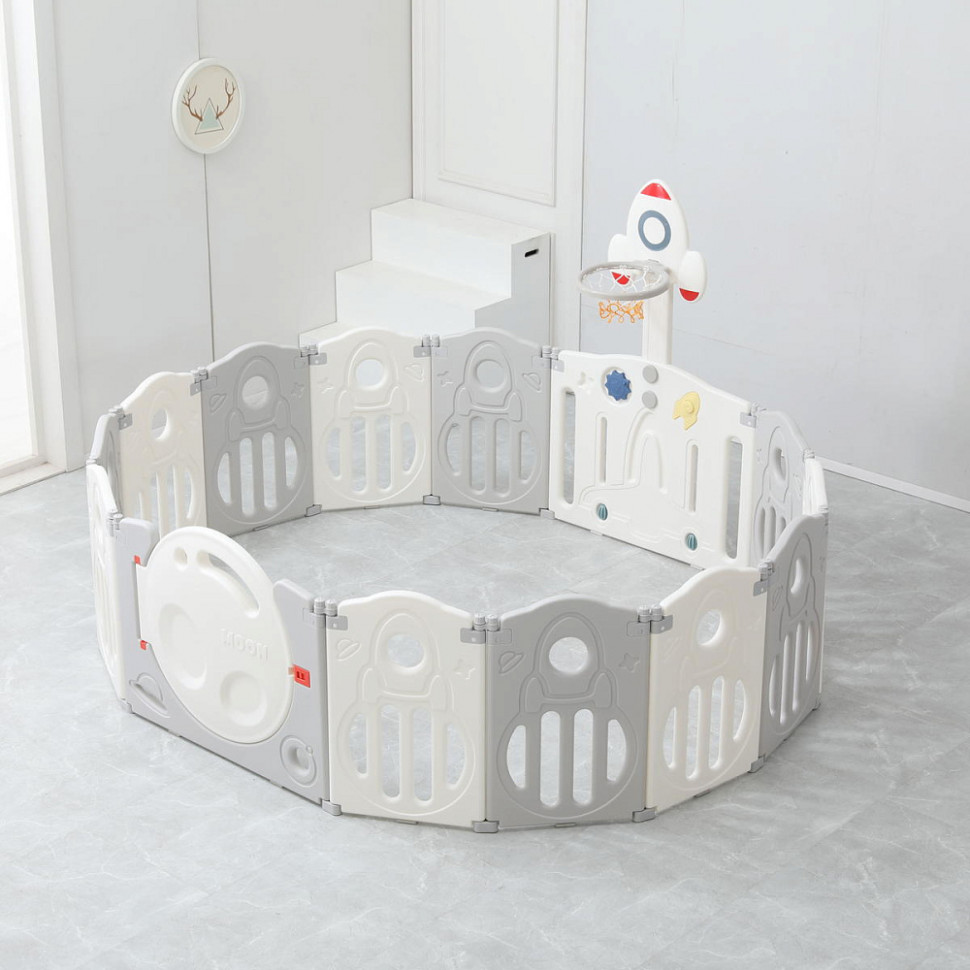 Манеж UNIX Kids SUPREME Space 160x160 Grey Манеж UNIX Kids SUPREME Space 160x160 Grey
