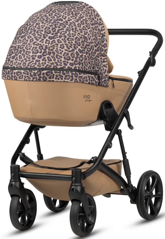 Детская коляска Tutis Viva 6 Plus Wild Elegance 3 в 1 с автокреслом Elo Lux EduSky Black Savannah Brown
