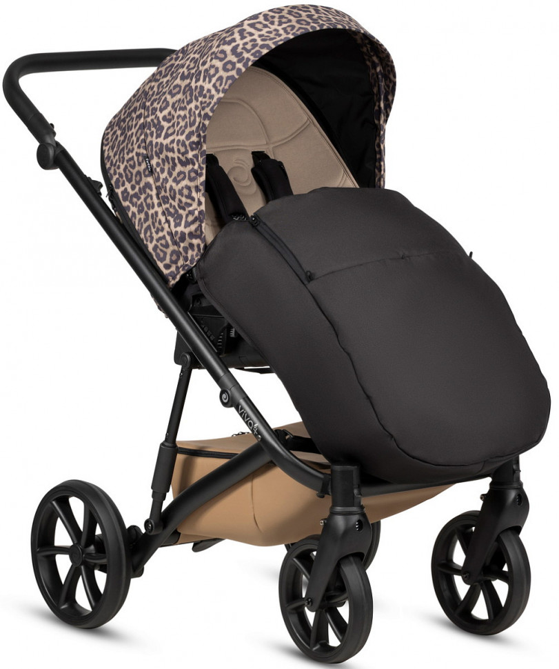 Детская коляска Tutis Viva 6 Plus Wild Elegance 3 в 1 с автокреслом Elo Lux EduSky Black Savannah Brown