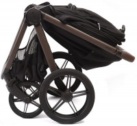 Детская коляска Peppy Soho 2 в 1 Black (черный) рама шоколад