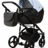 Детская коляска Adamex Lanti Deluxe 2 в 1 LN-SD112 (ГОЛУБАЯ КОЖА + ЧЕРН.КОЖА)