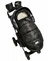 Конверт меховой AmaroBaby Snowy Travel 105 см космос черный