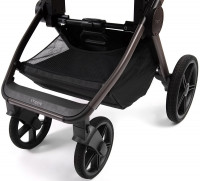 Детская коляска Peppy Monaco Thermo 4 в 1 с автокреслом Welldon Crown 2 Beige и базой Beige (молочный), рама серо-коричневая