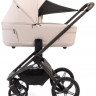 Детская коляска Peppy Monaco Thermo 4 в 1 с автокреслом Welldon Crown 2 Beige и базой Beige (молочный), рама серо-коричневая