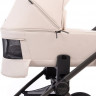Детская коляска Peppy Monaco Thermo 4 в 1 с автокреслом Welldon Crown 2 Beige и базой Beige (молочный), рама серо-коричневая