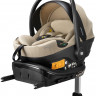 Детская коляска Peppy Monaco Thermo 4 в 1 с автокреслом Welldon Crown 2 Beige и базой Beige (молочный), рама серо-коричневая