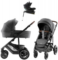 Коляска 4 в 1 Britax Roemer Smile 5Z Style и автокресло Baby-Safe Core Space Black + база Baby-Safe Core Mineral Grey