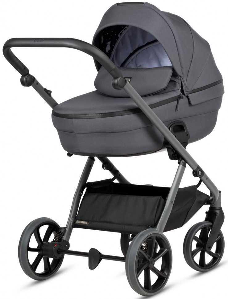 Детская коляска Tutis Uno 6 Plus Essential collection 4 в 1 с автокреслом Elo Lux EduSky Black и базой 1602169 Antracite с сумкой