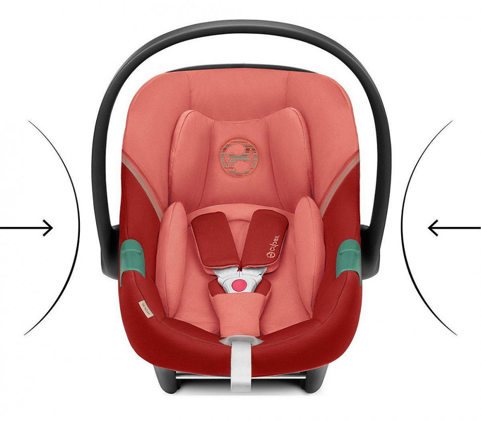 Коляска 3 в 1 Cybex Priam IV Rosegold complete и автокресло Aton S2 i-Size Hibiscus Red Off White