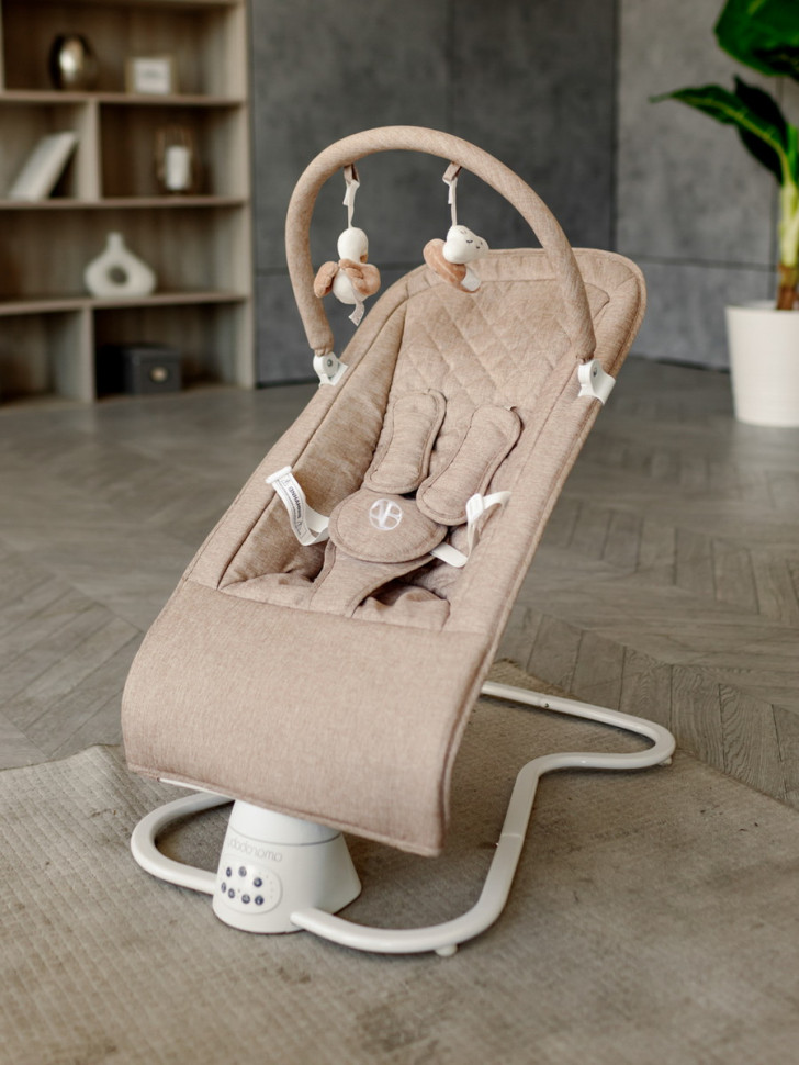 Детские электрокачели AmaroBaby Happy Swing бежевый