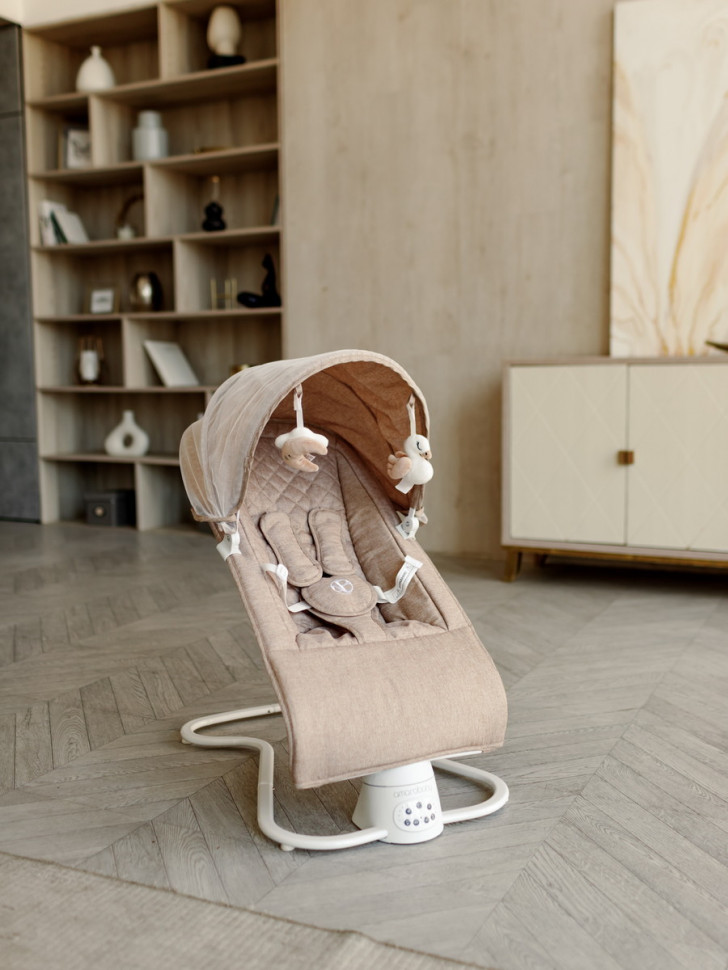 Детские электрокачели AmaroBaby Happy Swing бежевый