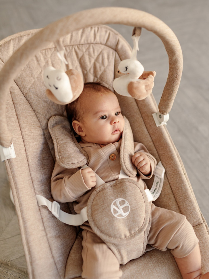 Детские электрокачели AmaroBaby Happy Swing бежевый