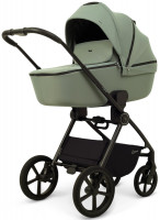 Детская коляска Rant Teo Soft 4 в 1 с автокреслом Miro Black и базой Olive