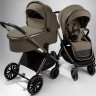 Детская коляска AmaroBaby Genius 4 в 1 с автокреслом Rant Miro Graphite и базой коричневый