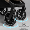 Детская коляска AmaroBaby Genius 4 в 1 с автокреслом Rant Miro Graphite и базой коричневый