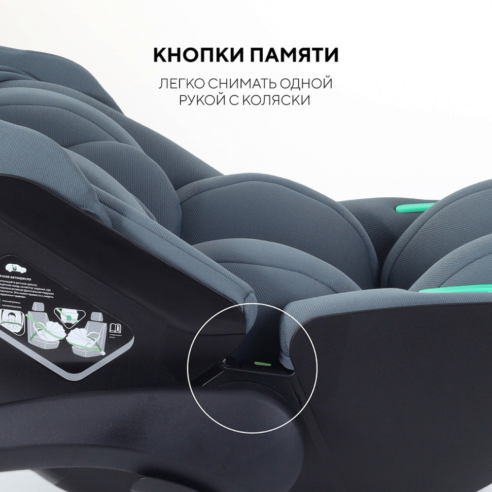 Детская коляска AmaroBaby Genius 4 в 1 с автокреслом Rant Miro Graphite и базой коричневый