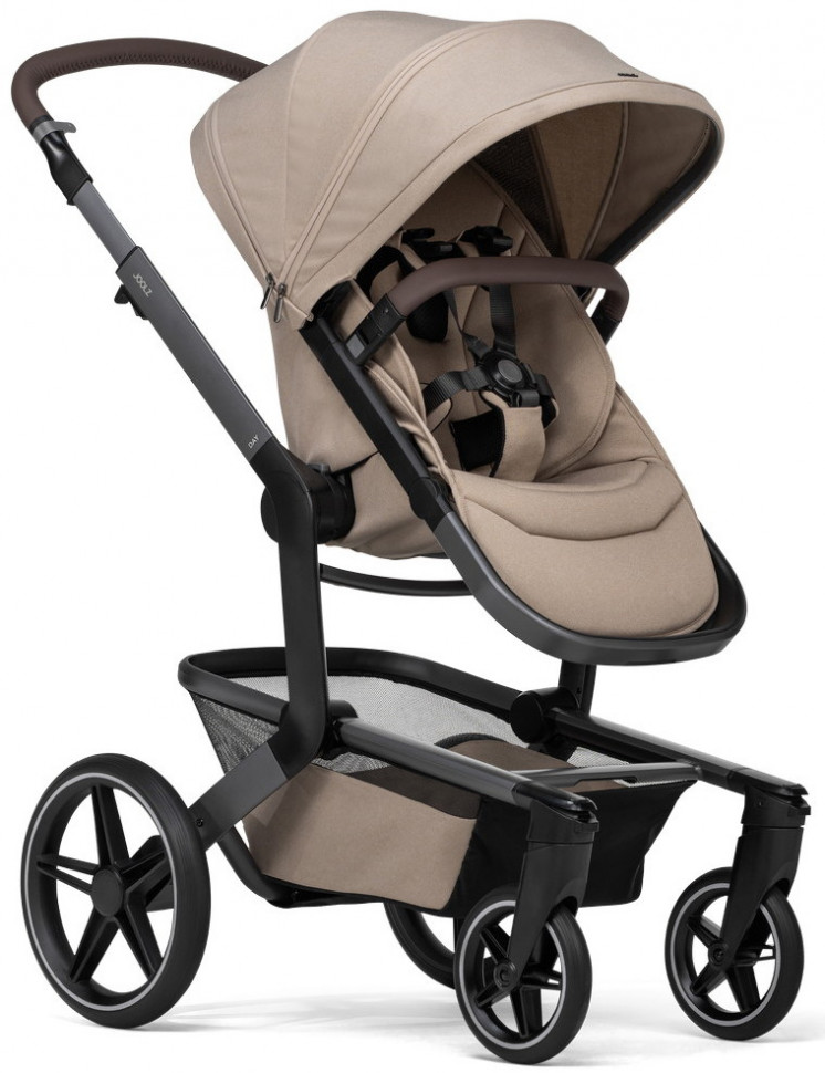 Детская коляска 4 в 1 Joolz Day 5 и автокресло Baby-Safe Core Frost Grey и база Vario Base 5Z без адаптеров + конверт в подарок Sandy taupe