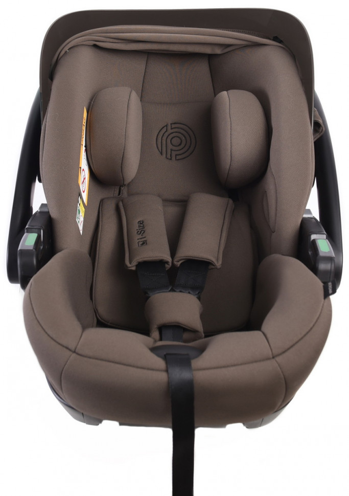 Детская коляска Peppy Monaco Plus 4 в 1 с автокреслом Verona Brown и базой Burgundy (винный), рама коричневая