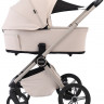 Детская коляска Peppy Monaco Plus 3 в 1 с автокреслом Verona Black Cream (кремовый), рама бежевая