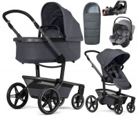 Детская коляска 4 в 1 Joolz Day 5 и автокресло Baby-Safe Core Frost Grey и база Vario Base 5Z без адаптеров + конверт в подарок Stone grey
